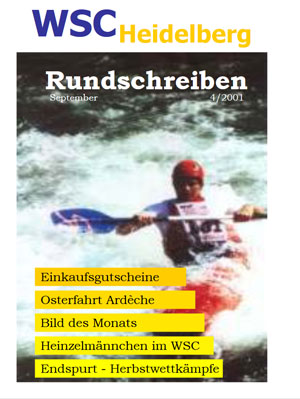 WSC Rundschreiben 09/01 WSC Rundschreiben 09/01